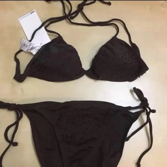 brown bathing suit top